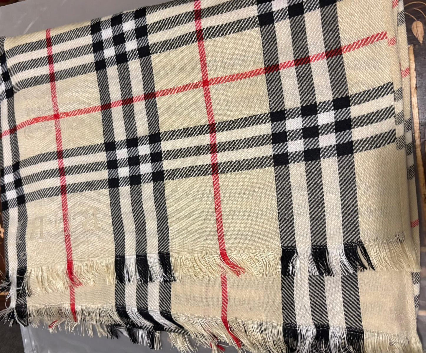 Beige Branded Design Ladies Scarf